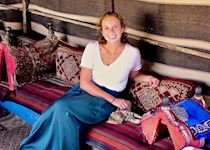 Olivia at a bedouin camp, Azraq, Jordan
