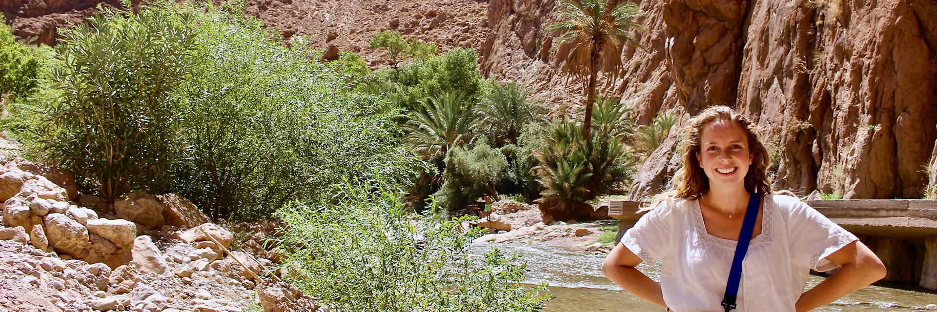 Olivia at Todra Gorge, Morocco