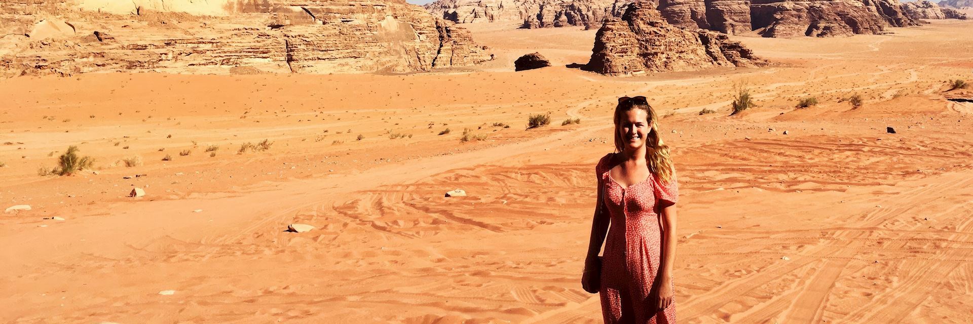 Sophie in Wadi Rum, Jordan