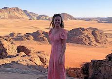 Sophie in Wadi Rum, Jordan