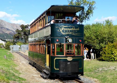 Wine tram at Franschhoek