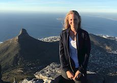 Amelia on Table Mountain, Cape Town, South Africa