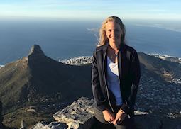 Amelia on Table Mountain, Cape Town, South Africa