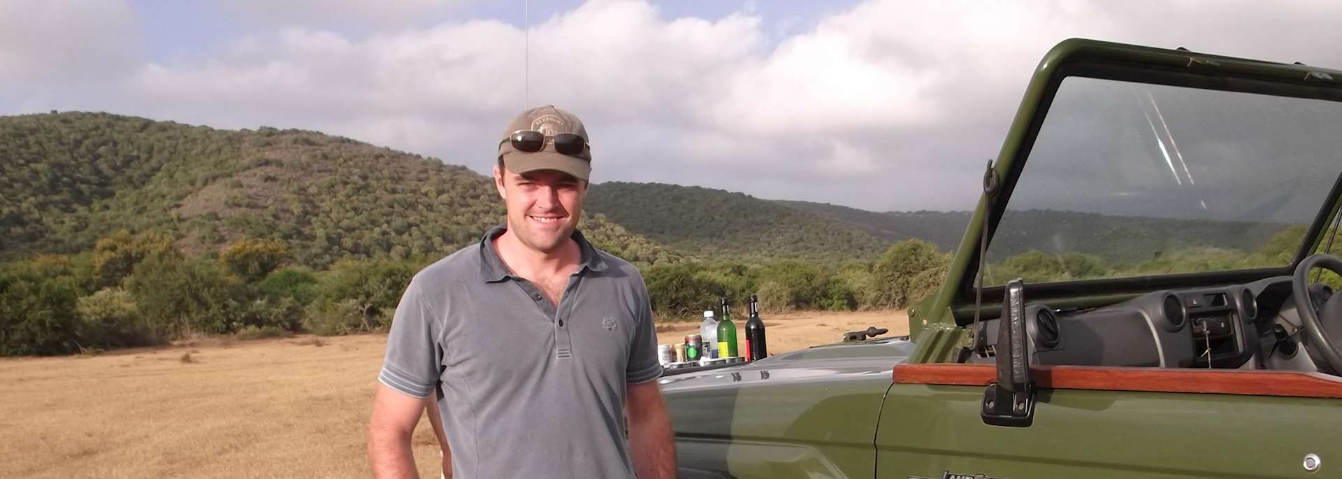 Sundowners on a game drive in Shamwari, South Africa