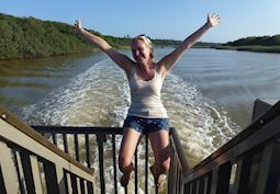 Anna at Lake St Lucia, South Africa