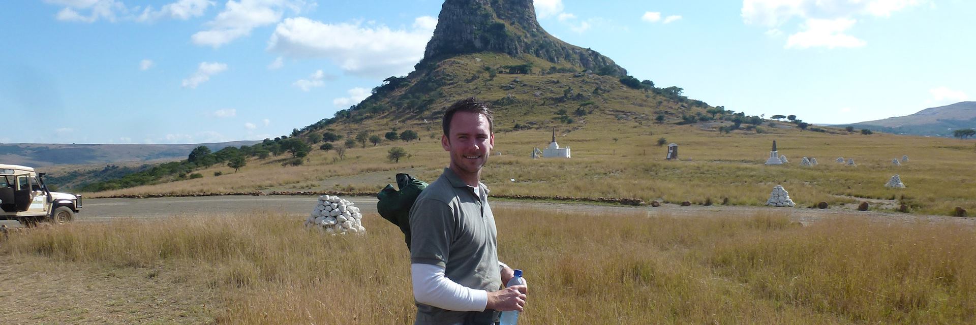 Anthony at Isandlwana for a battlefields tour, Kwa-Zulu Natal