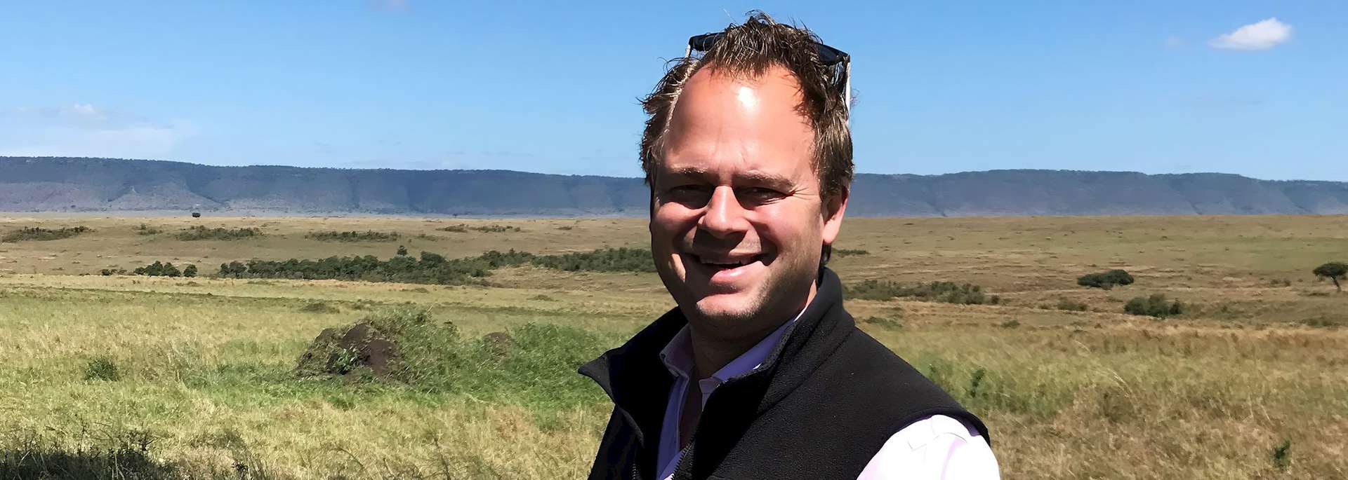 Ben in the Masai Mara, Kenya