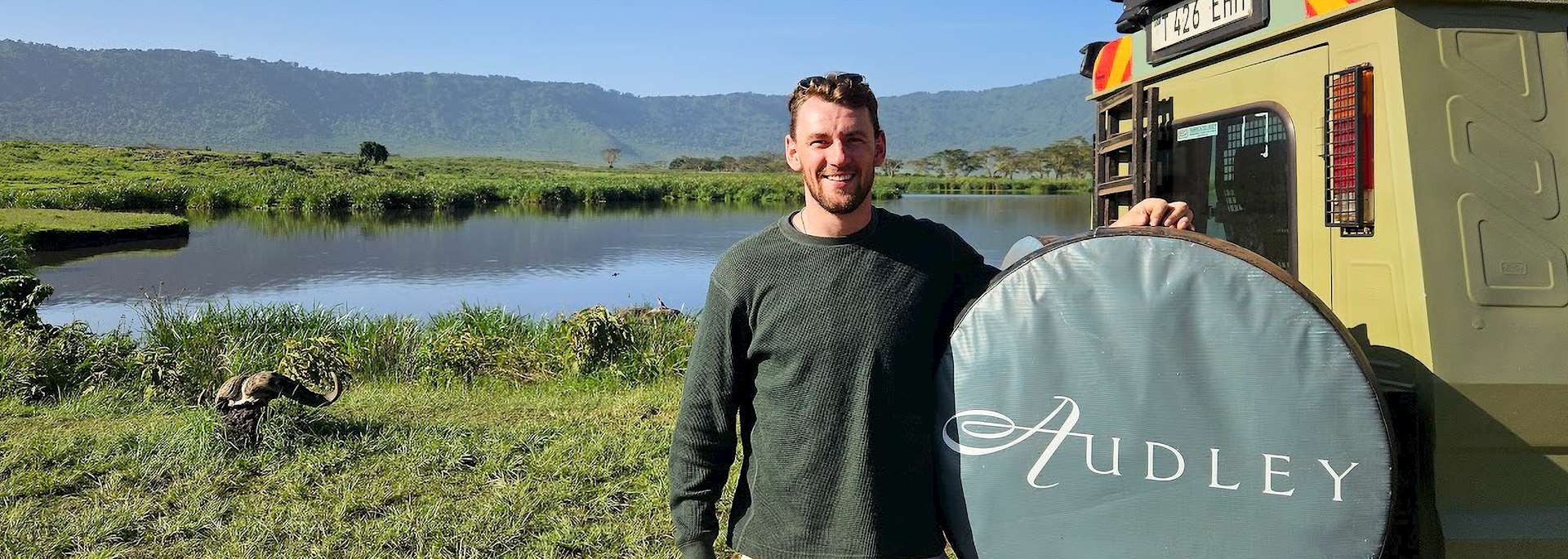Charles on safari, Tanzania