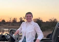 Emily visiting Timbavati Game Reserve, South Africa