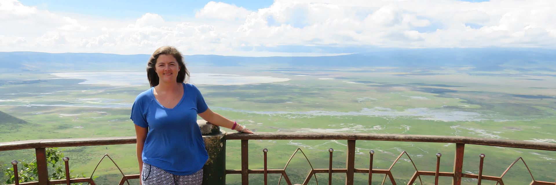 Emily at the Ngorongoro Crater viewing point