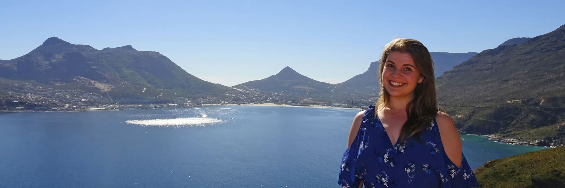 Kirsty visiting Hout Bay, South Africa