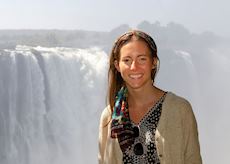 Laura at Victoria Falls
