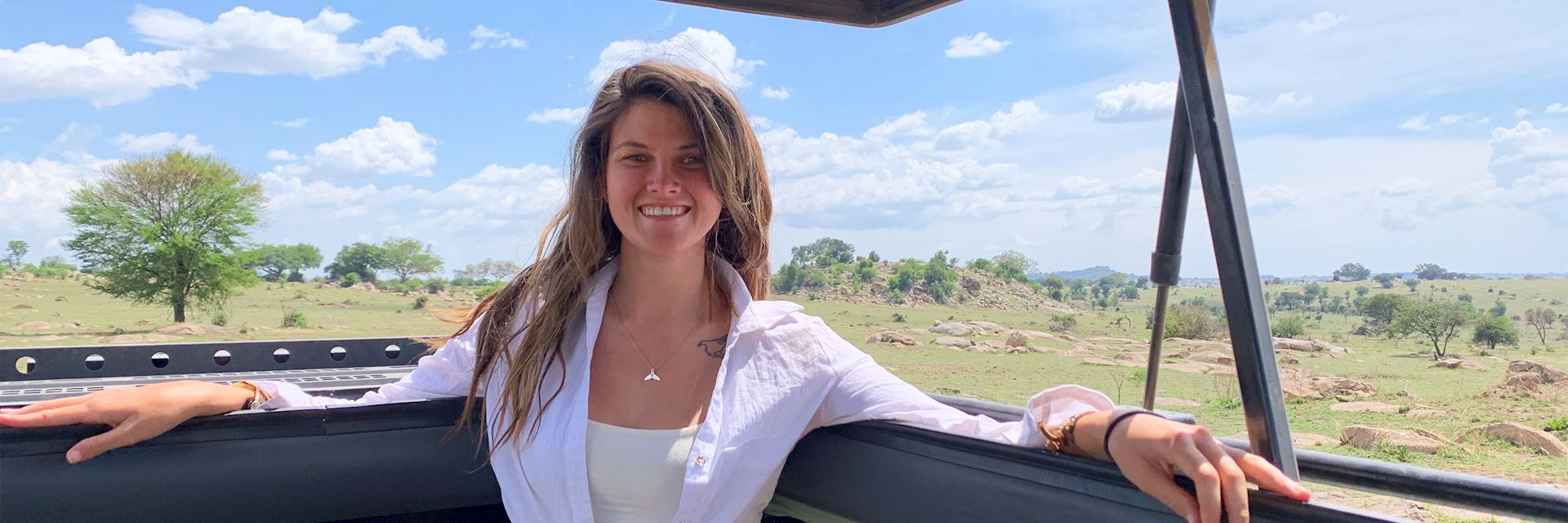 Lauren in Serengeti National Park, Tanzania