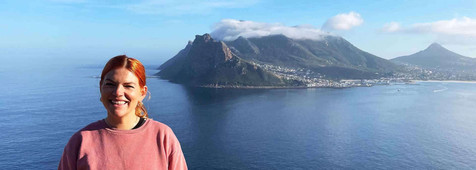Louise at the Cape Peninsula, South Africa