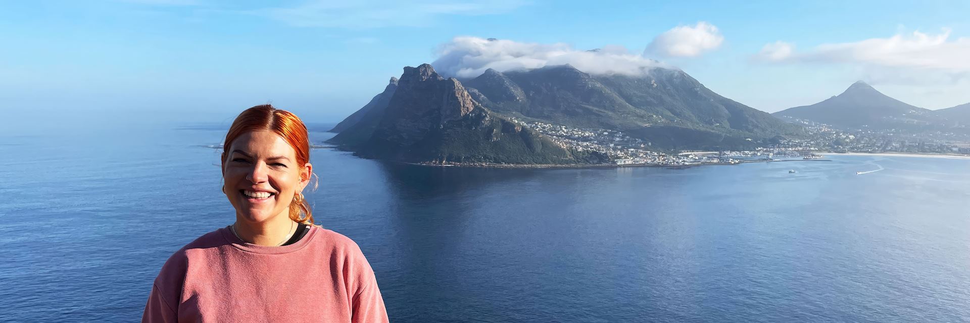 Louise at the Cape Peninsula, South Africa
