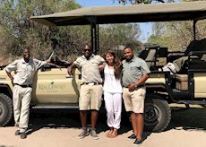 Louise on safari, Botswana