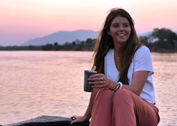 Louise on the Zambezi River, Zambia