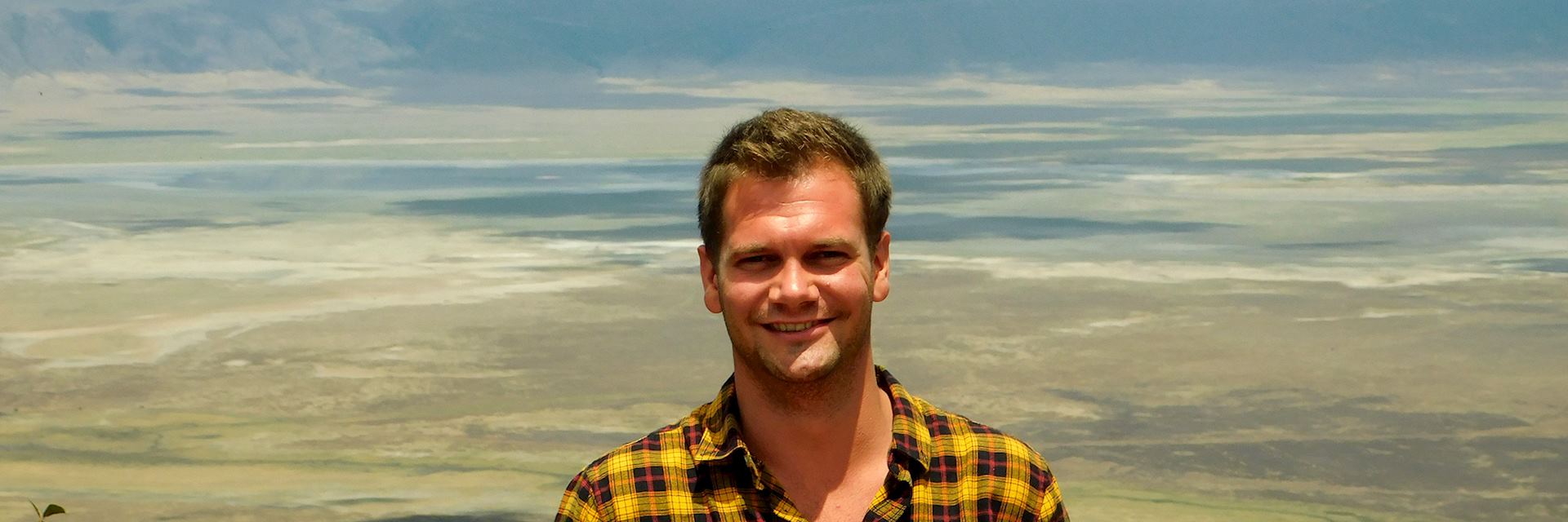 Pete visiting Ngorongoro Crater, Tanzania