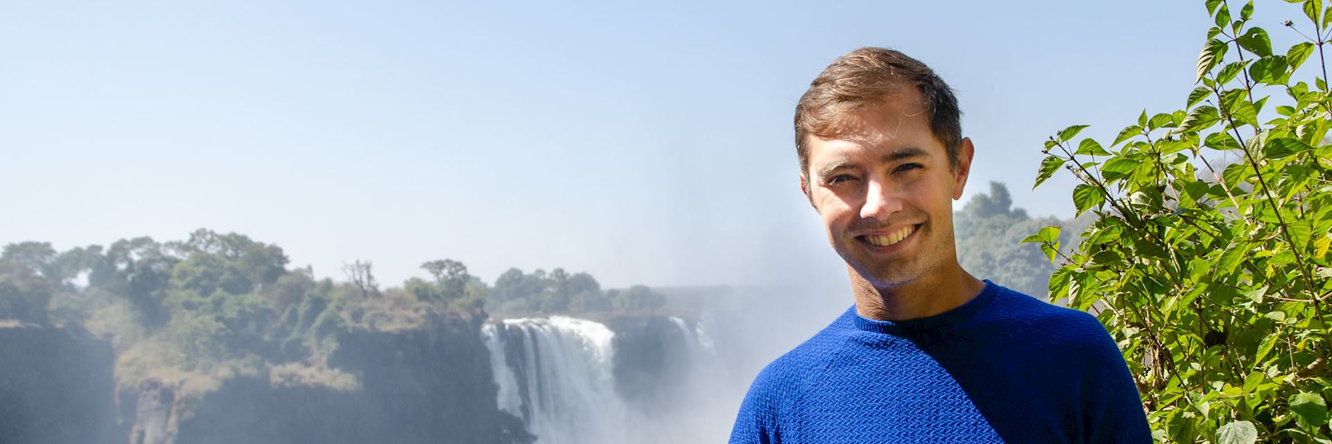 Philip at Victoria Falls, Zimbabwe