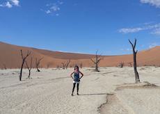 Philippa in Dead Vlei, Namibia