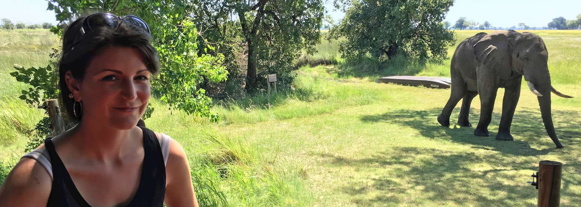 Philippa at Shinde Camp, Botswana