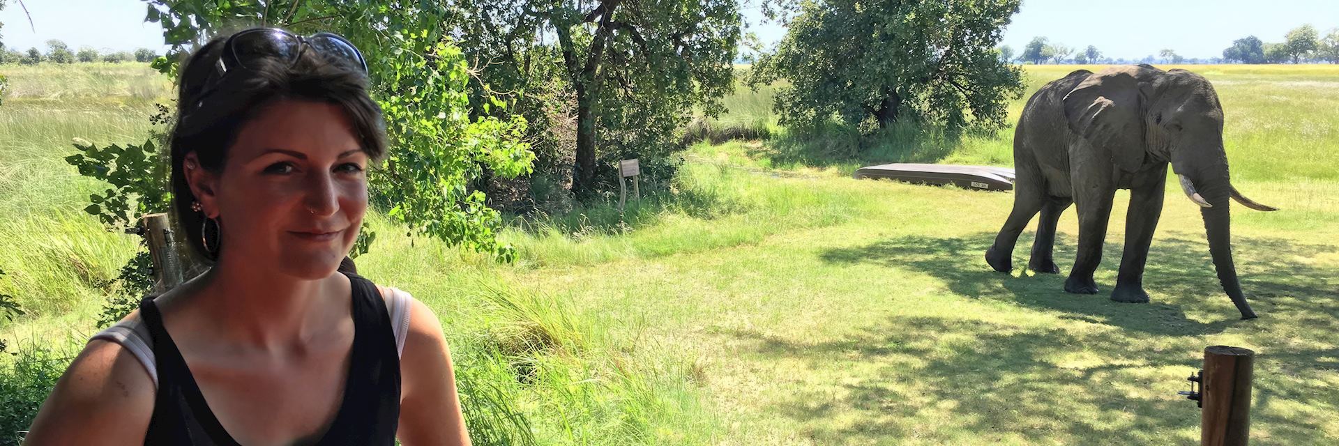 Philippa at Shinde Camp, Botswana