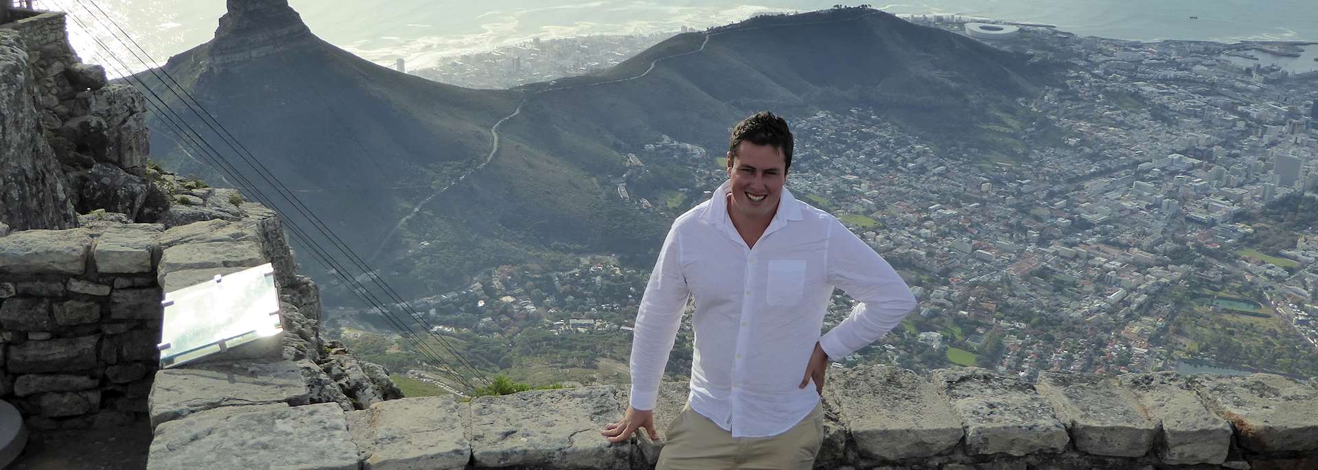 Robin on Table Mountain in Cape Town, South Africa