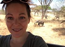 Samantha in the Tarangire National Park, Tanzania