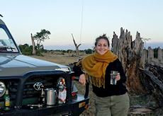 Theresa in the Ol Pejeta Conservancy, Kenya