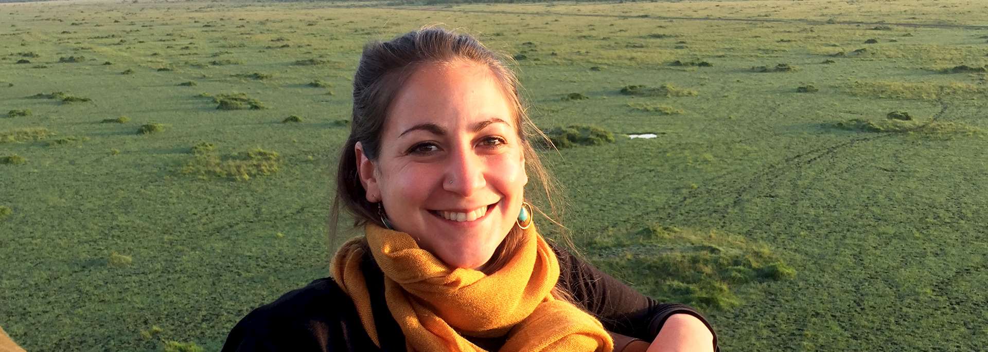 Theresa in the Masai Mara National Reserve, Kenya