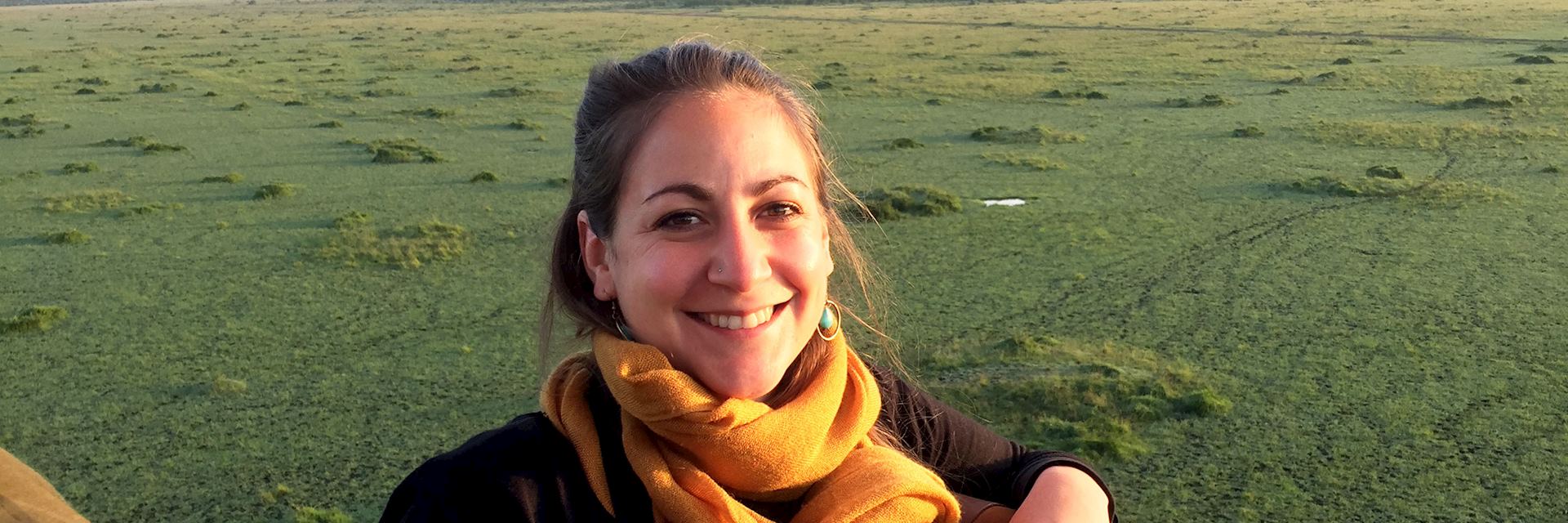 Theresa in the Masai Mara National Reserve, Kenya