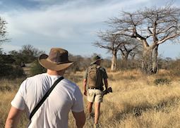 Tom on a walking safari in Ruaha National Park, Tanzania