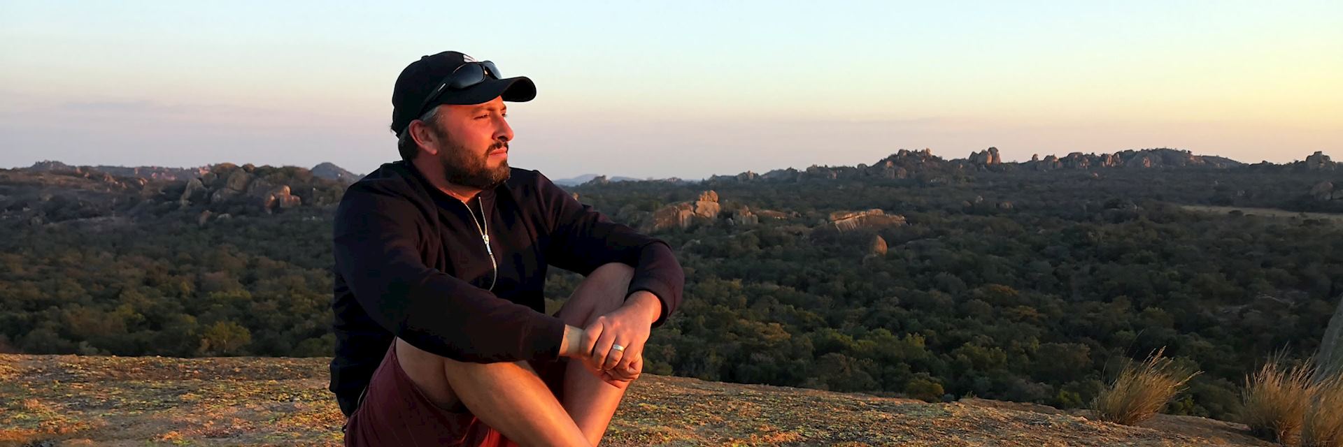 Tony in the Matopos Hills, Zimbabwe