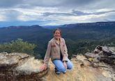 Aly visiting the Blue Mountains, Australia