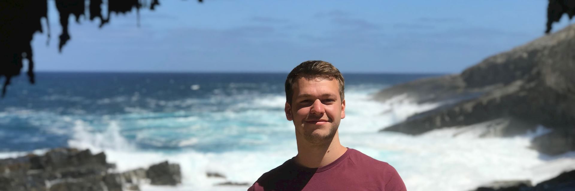 Billy at Admirals Arch, Kangaroo Island