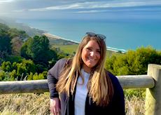 Cait at Apollo Bay, Australia