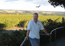 Chris experiencing the McLaren Vale wine tour, Australia