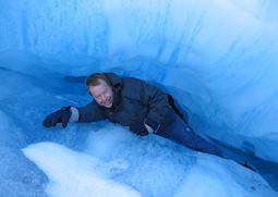 Chris on the Fox Glacier, New Zealand