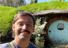 Connor at Hobbiton, New Zealand