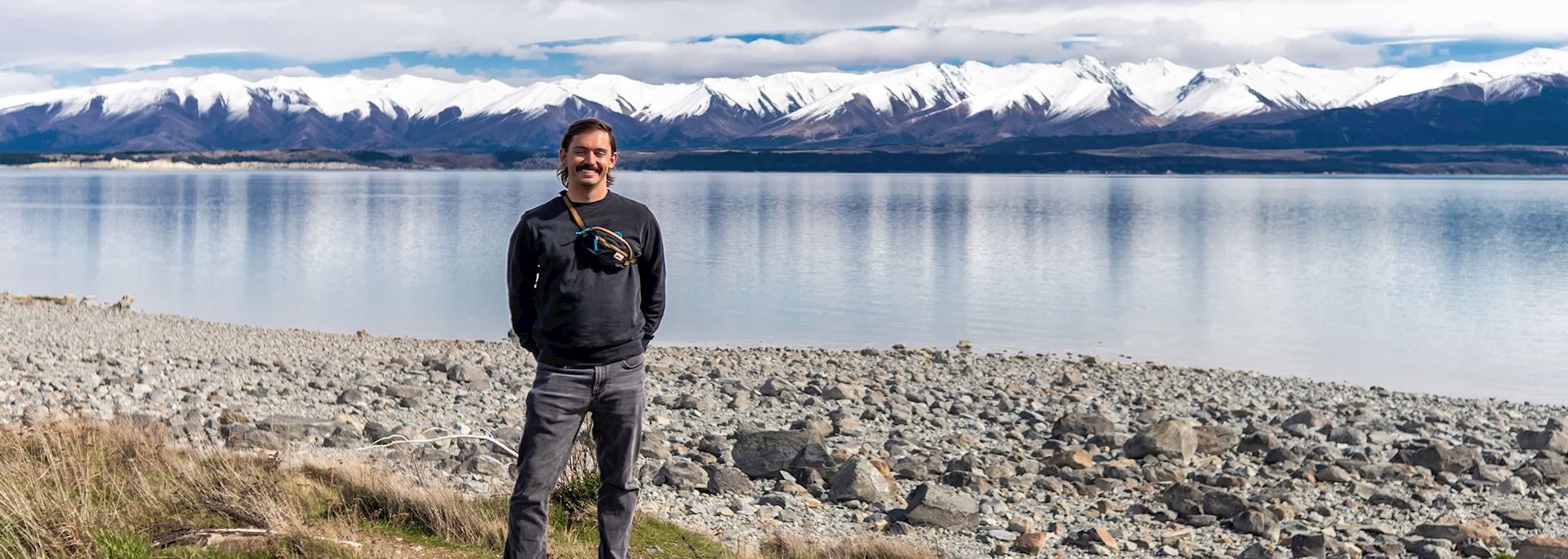 Connor at Lake Pukaki, New Zealand
