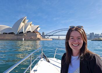 Hannah on a Sydney Harbour cruise, Australia