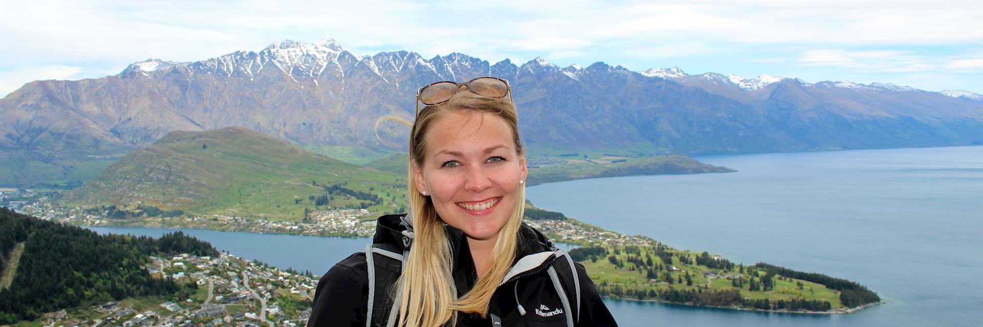 Janin at the Skyline Gondola lookout in Queenstown, New Zealand