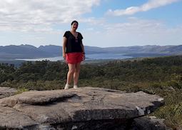 Lee visiting the Grampians, Australia