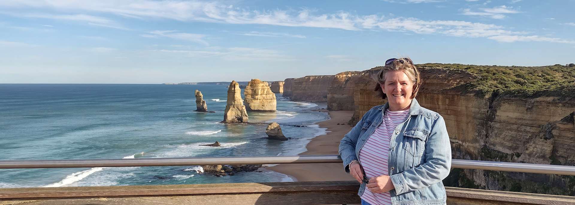 Louise on the Great Ocean Road, Australia