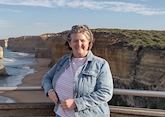 Louise on the Great Ocean Road, Australia