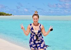Mikaela on Aitutaki Island, Cook Islands