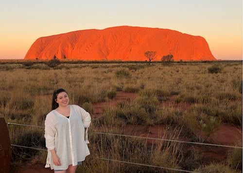 Misha at Uluru