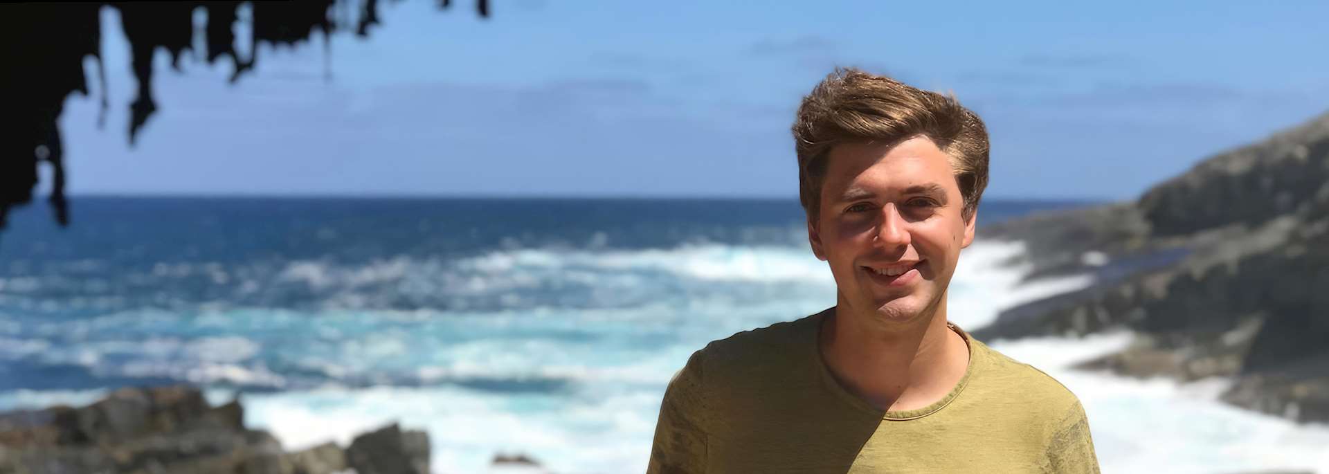 Sean at Admirals Arch, Kangaroo Island