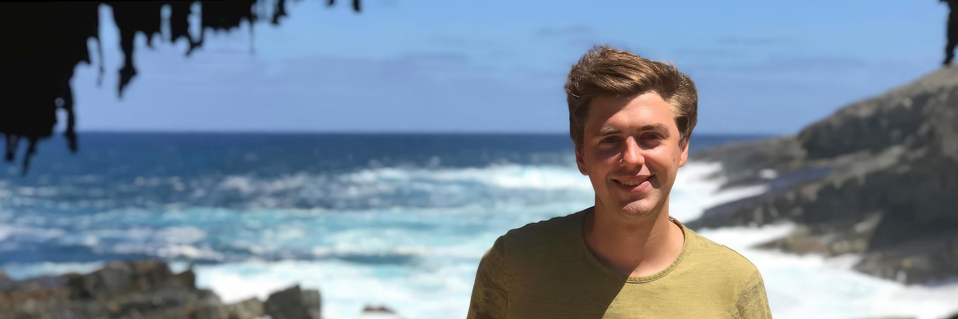 Sean at Admirals Arch, Kangaroo Island