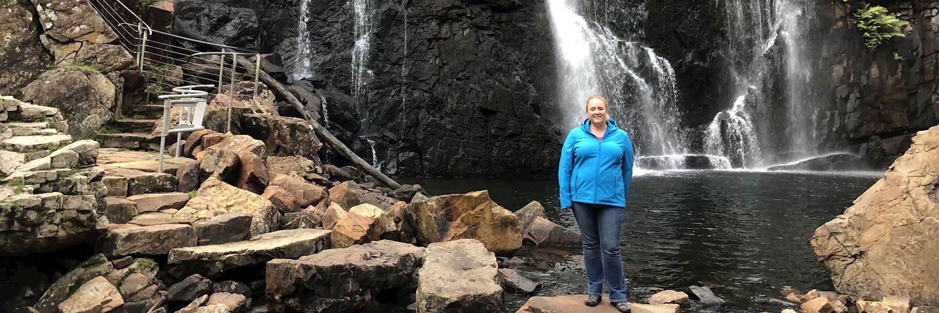 Sian at MacKenzie Falls in the Grampians, Australia